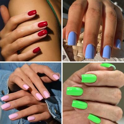 Quadratische künstliche Nägel, natürliches Aussehen, perfekte Passform, nahtlose Nagelhautlinien, sanft zum Nagelbett, Fake Nail Lady Supply