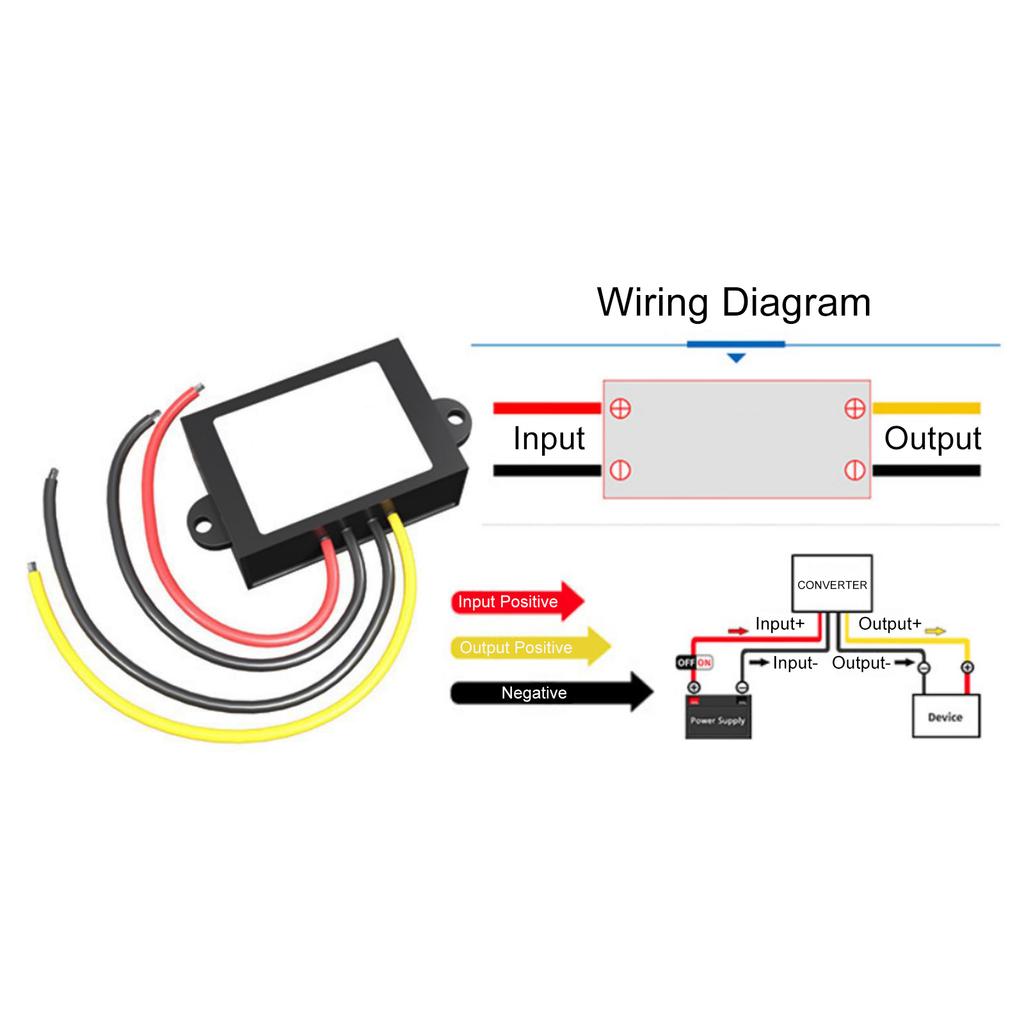 Waterproof DC-DC Boost Step-Up Converter 3A 6V To 12V Car Power Supply Module
