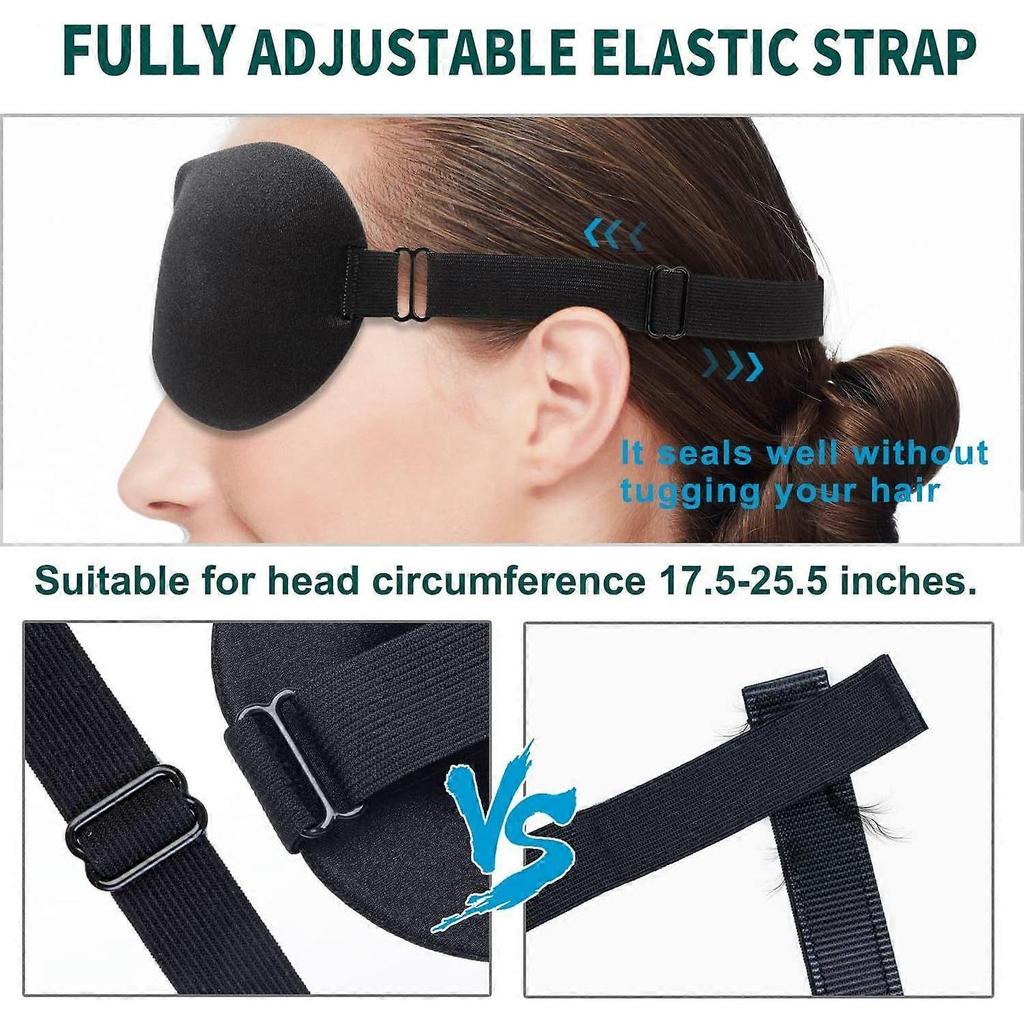 Sleep Mask for Back and Side Sleeper, Block Out Light, Sleeping Eye Mask of 3D Night Blindfold, Zero Pressure Ultralight Travel