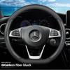 Leather Car Steering Wheel Cover for Mercedes Benz Amg CLS GLC GLB CLA 250 W218 W166 C200 W204 W245 W203 W221 W211 Accessories