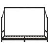 Kids  Bed Black 80 x 200 cm Solid Pine Wood