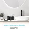 Set de spălat Accesorii pentru decorarea băii Sticlă de loțiune Vasă de săpun Pahar pentru apă de gură Tavă neagră Accesorii de baie de uz casnic