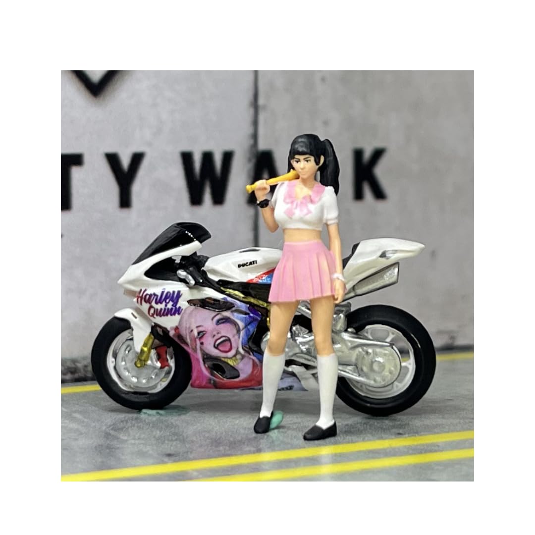 

Moreart 164 Miniature Figure & Motorcycle Set MO222185 Model Girl Model Diorama Miniature Car [Used]
