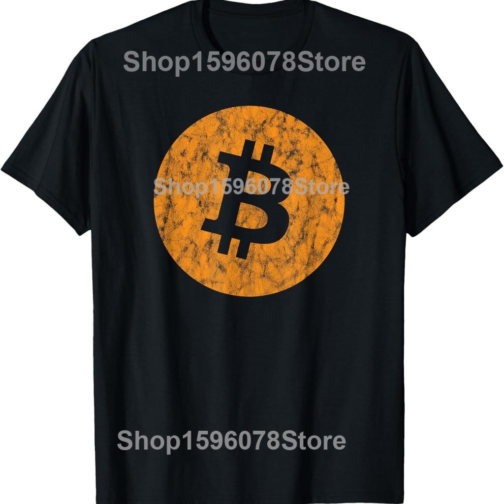 Funny Bitcoin Coin BTC Crypto Currency Traders Blockchain T Shirts Men Money Humor Tee Shirt Short Sleeve Unisex Loose Clothing