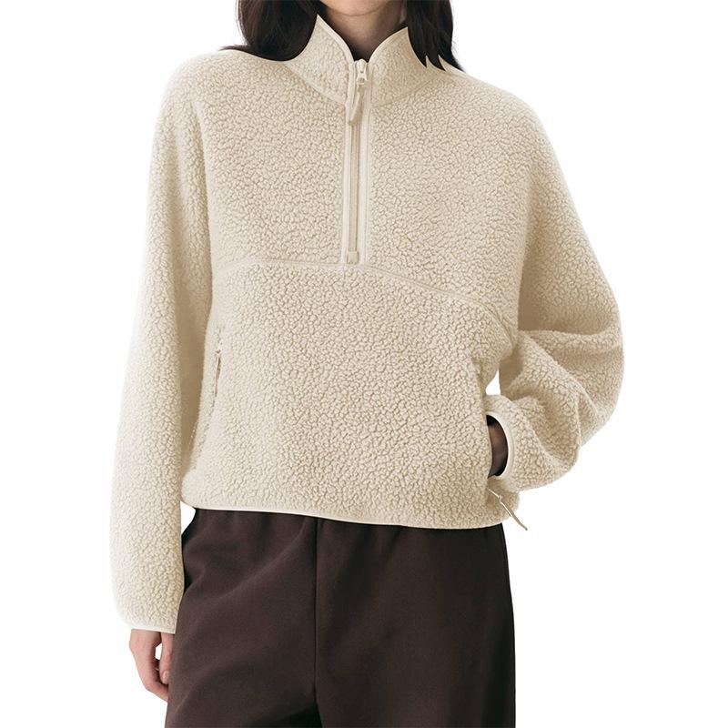 Women's Velvet Fluffy Hoodie: European American Autumn/Winter Style, Solid Color, Fashionable, Versatile Casual Top