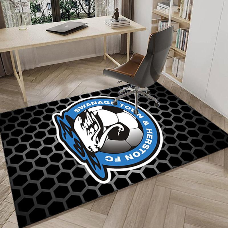 Swansea City Afc Crest Area Rug for Office, Chair Rug, Decorative Carpet Livingroom Mat, Large Size Fan gifts Christmas gifts