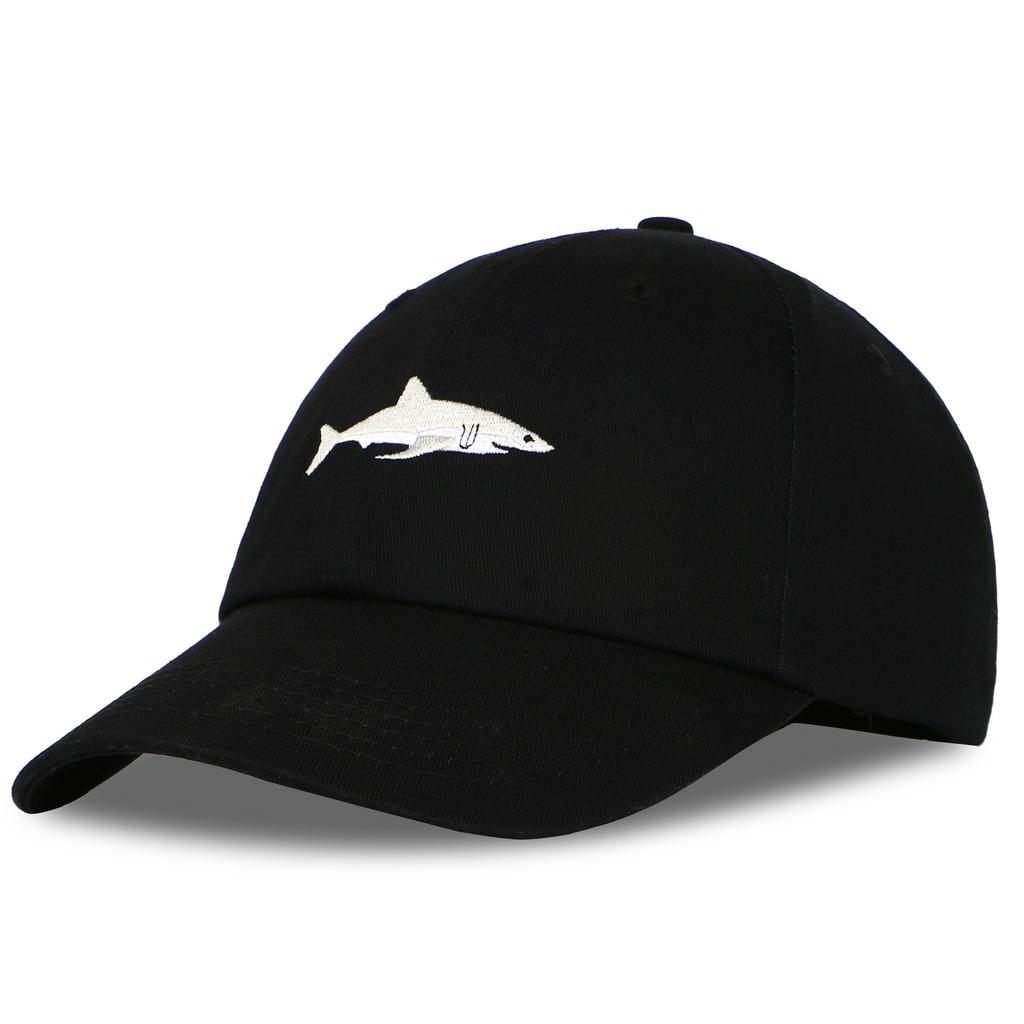Feedback Discounts, Foreign Popular Cartoon Washed Embroidered Shark Baseball Cap Hat