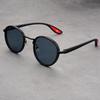Retro Round Sunglasses Unisex Casual Outdoor Sun Protection Shades for Street Photography Travel
