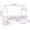Kids  Bed with Drawers 80x200 cm Solid Pine Wood