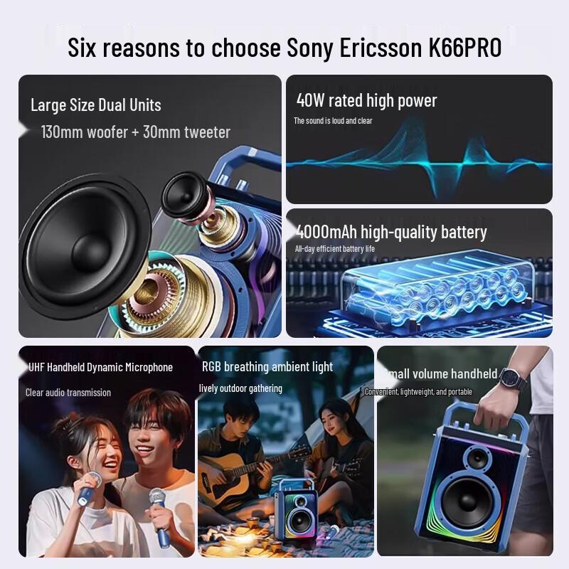 Souai K66 PRO Portable Bluetooth Karaoke System