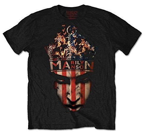 Marilyn Manson Men s Crown Short Sleeve T-Shirt, Black, Medium 2XL
