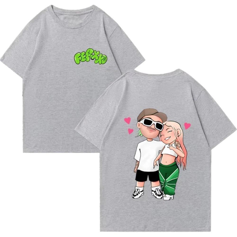 2026 Hot Sale Feid Ferxxo and Karol G Graphics Fashion T Shirts Unisex Women Hip Hop Streetwear Unisex Cotton Short Sleeve Tshirts