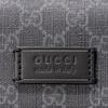 Gucci Borsa a tracolla pettorale in tela Web e pelle a righe con logo vintage da uomo Nera 598113-K5RLN-1095