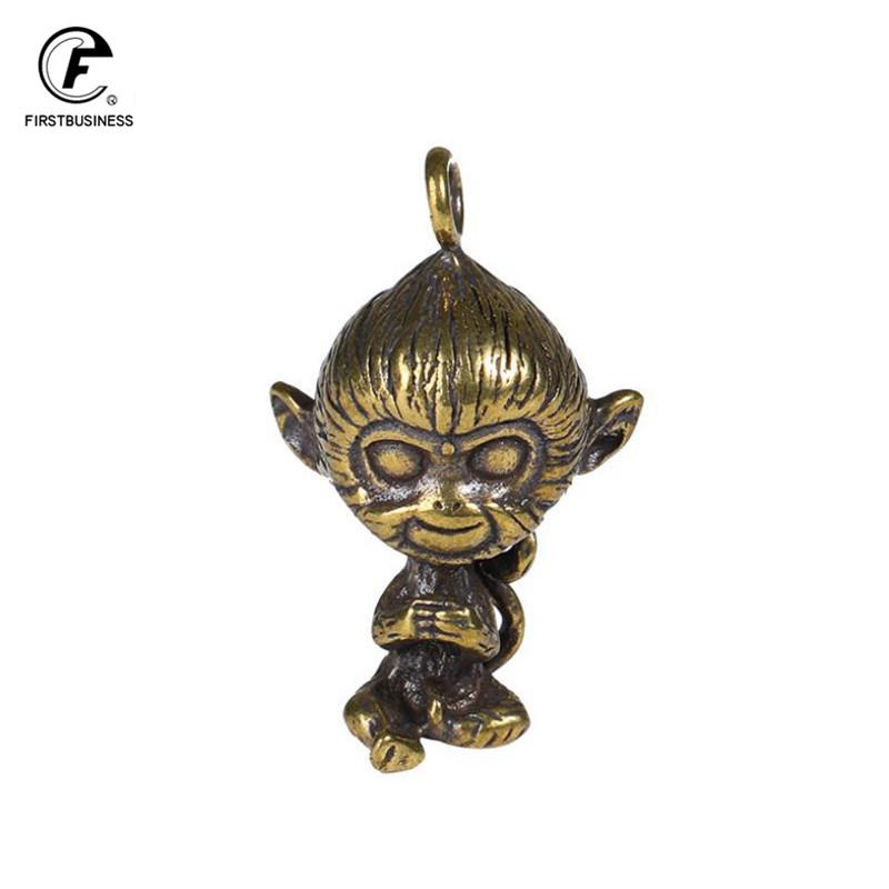 Vintage Copper Mini Monkey Figurines Ornaments Home Decor Accessories for Living Room Brass Animal Statue Desk Decorations Gifts