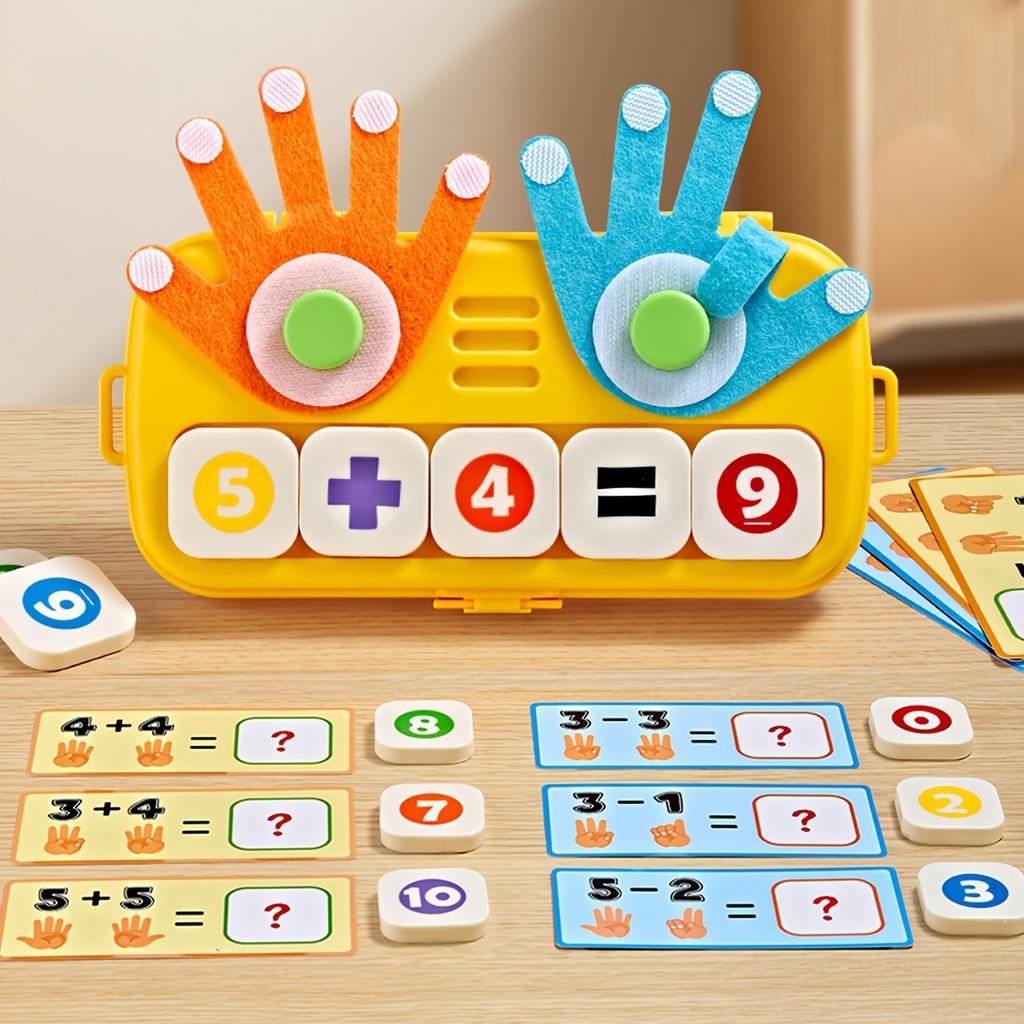 Finger Counting Math Toy with Number Blocks, Math Manipulatives for Kids 3-5, Educational Toys School Supplies, Birthday Gifts for Boys Girls