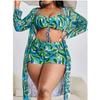 Minimalist Printed Camisole Bikini Set Minimalist Print Strap Bikini Suit