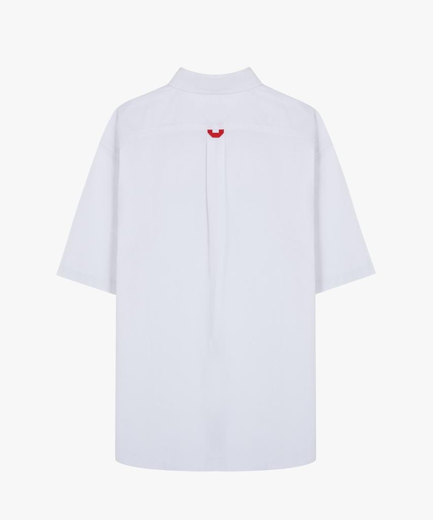 Jikun Classic Button-Down Cotton Oxford Short Sleeve Shirt Gee245-103 White