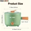 Non-stick electric pot with steamer rack, portable mini quick ramen cooking pot, adjustable power supply, non-stick wok, for cooking