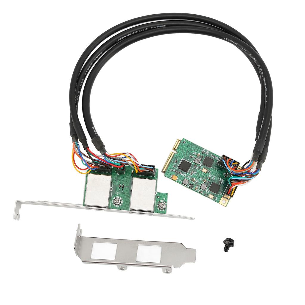 Mini PCIE Gigabit Ethernet Card 10 100 1000Mbps Drive Free RJ45 Interface 2 Port RTL8111H Chip Gigabit Internet Card