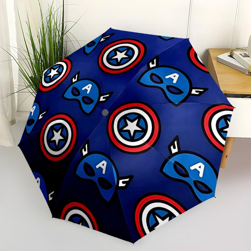 

1pc Captain America Automatic Open/Close Umbrella - All-Season Portable Umbrella for Women/Men yy251213088