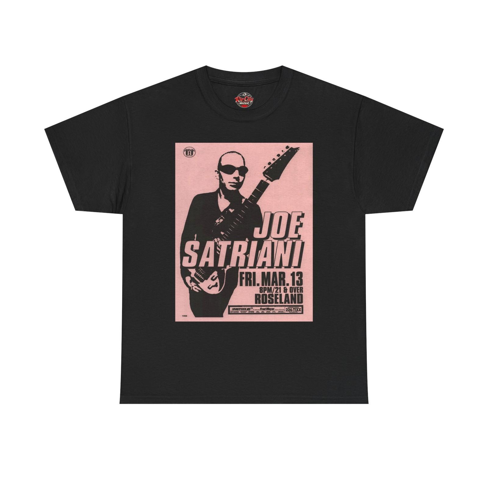Joe Satriani Mar 13 Roseland Theatre Portland OR Retro Concert Poster T-Shirt L