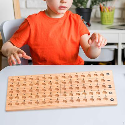Wooden Bingo Masterboard Professinal Portable Sturdy Premium Foldable Holder for Family Game