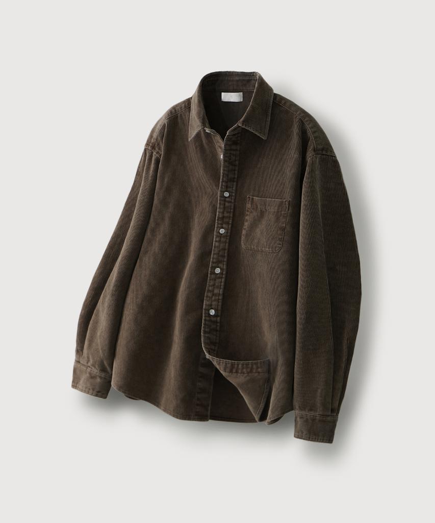 MOOD INSIDE Pigment Corduroy Overshirt_Brown