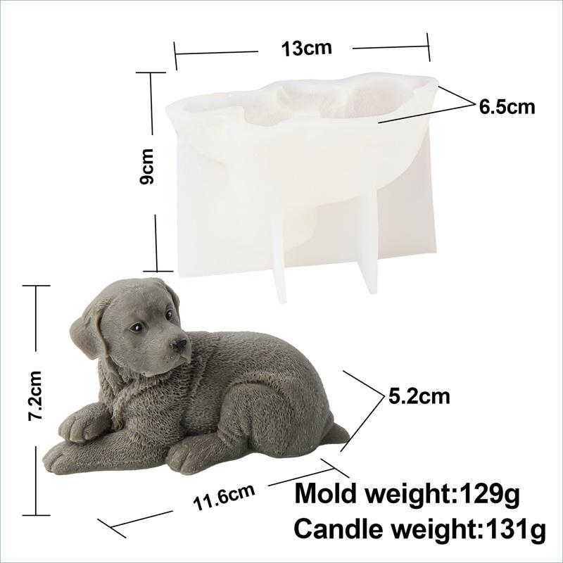 3D Dog Cat Silicone Candle Mold Multi Style Lovely Animal Pets Schnauzer Shiba Inu DIY Gypsum Soap Ice Baking Mould Home Decor