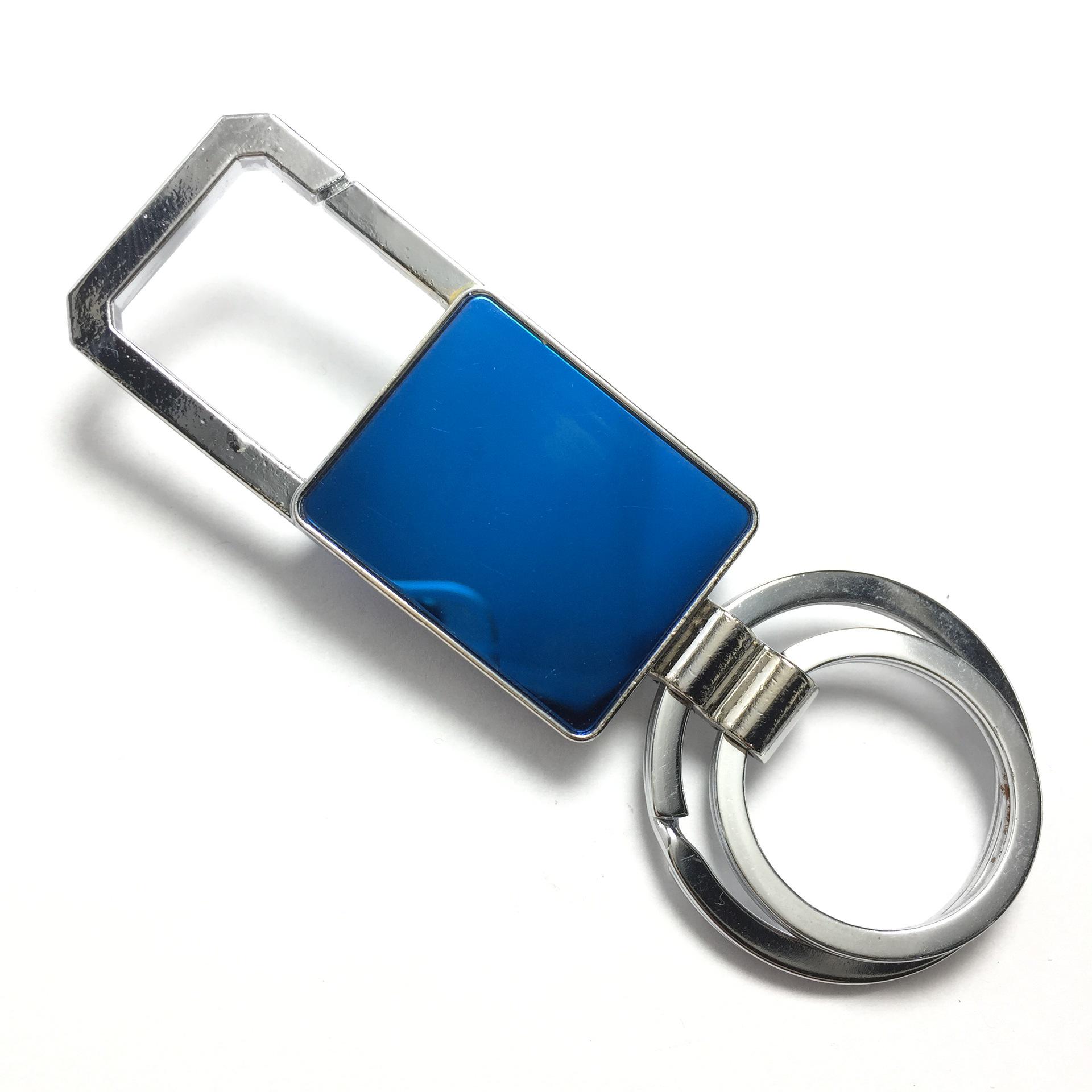 Creative Metal Keychain with Anti-Lost Feature and Laser-Engraved Logo.