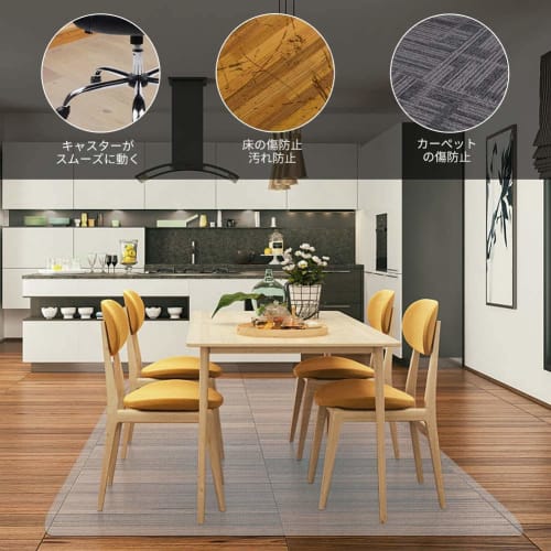 PVC Dining Mat, Clear, 180x300cm, Extra Large, 1.5mm Thick, Easy To Clean, Water-Repellent, Stain-Resistant, Stylish, Compatible with Underfloor Heati