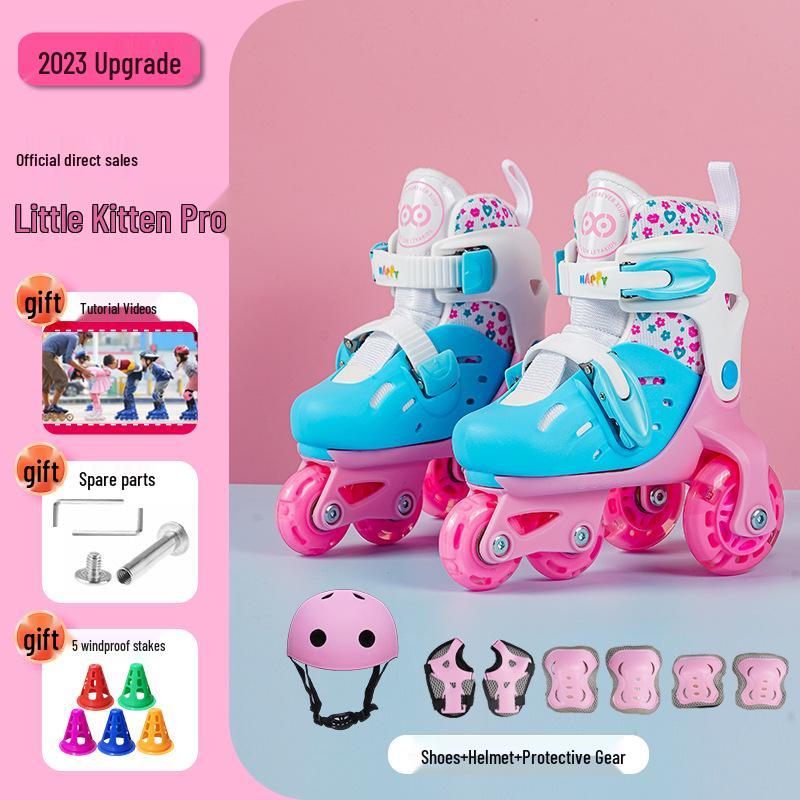 Nastavitelné blikající kolečkové brusle pro děti