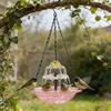 Cascade Hanging Bird Bath Fountain 3 Layer Bird Feeder Creative Bird Bath Bowl  Outdoor