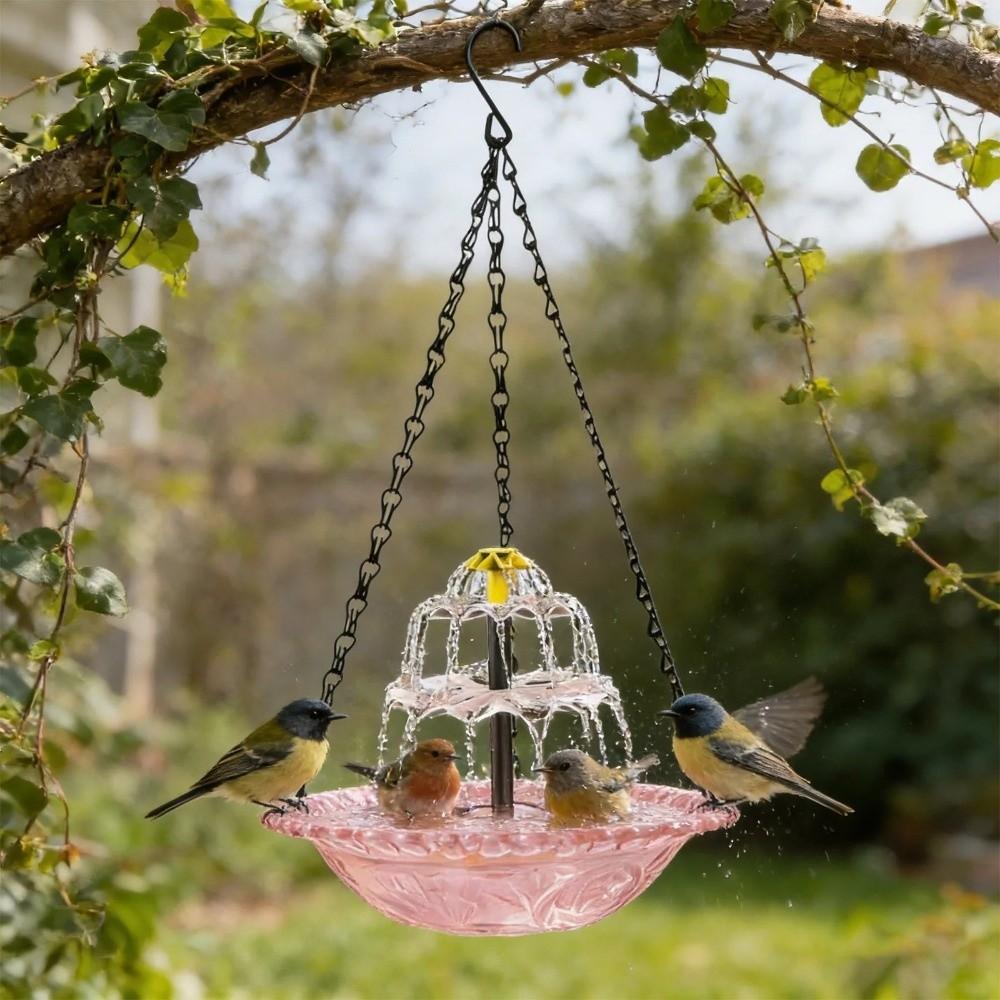 Cascade Hanging Bird Bath Fountain 3 Layer Bird Feeder Creative Bird Bath Bowl  Outdoor