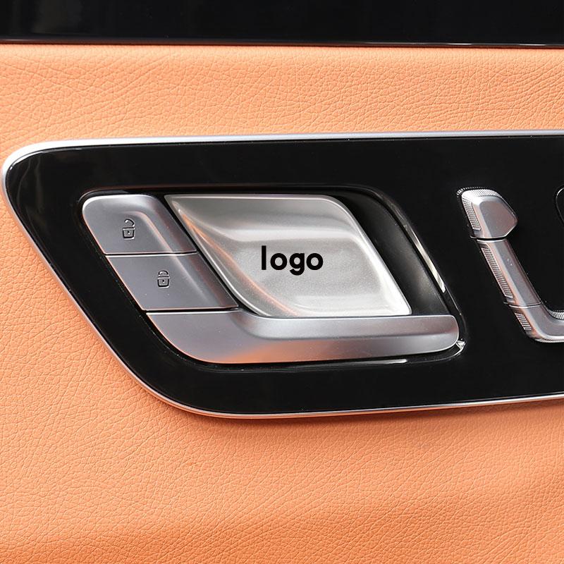 4Pcs Stainless Steel Inner Door Handle Bowl Decoration Cover Trim Interior Accessories For Mercedes Benz C S Class W206