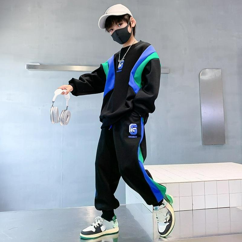 Boys  Autumn Sports Suits, Trendy Boys, Big Children, Spring and Autumn, Fashionable and Handsome, Children s Autumn Children s Clothing, Cool 110