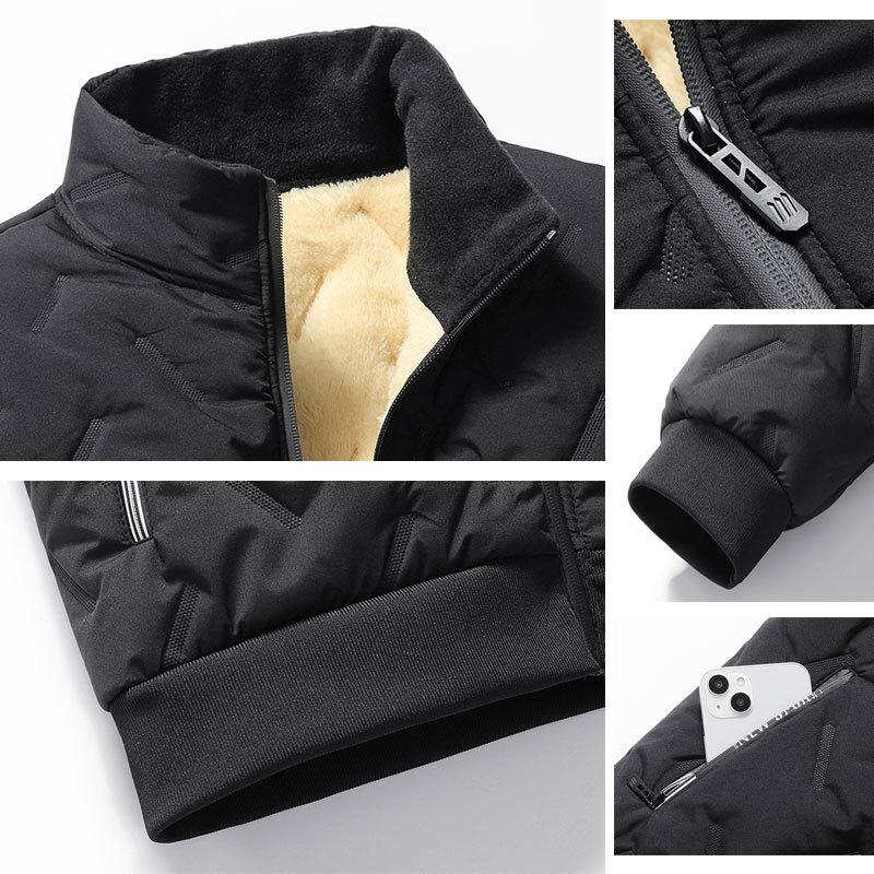 Lamb Down Cotton-padded Clothes Winter Men's Thickened Cotton-padded Clothes Jacket Men's Large Size Loose Down Cotton-padded Clothes Men's Clothing