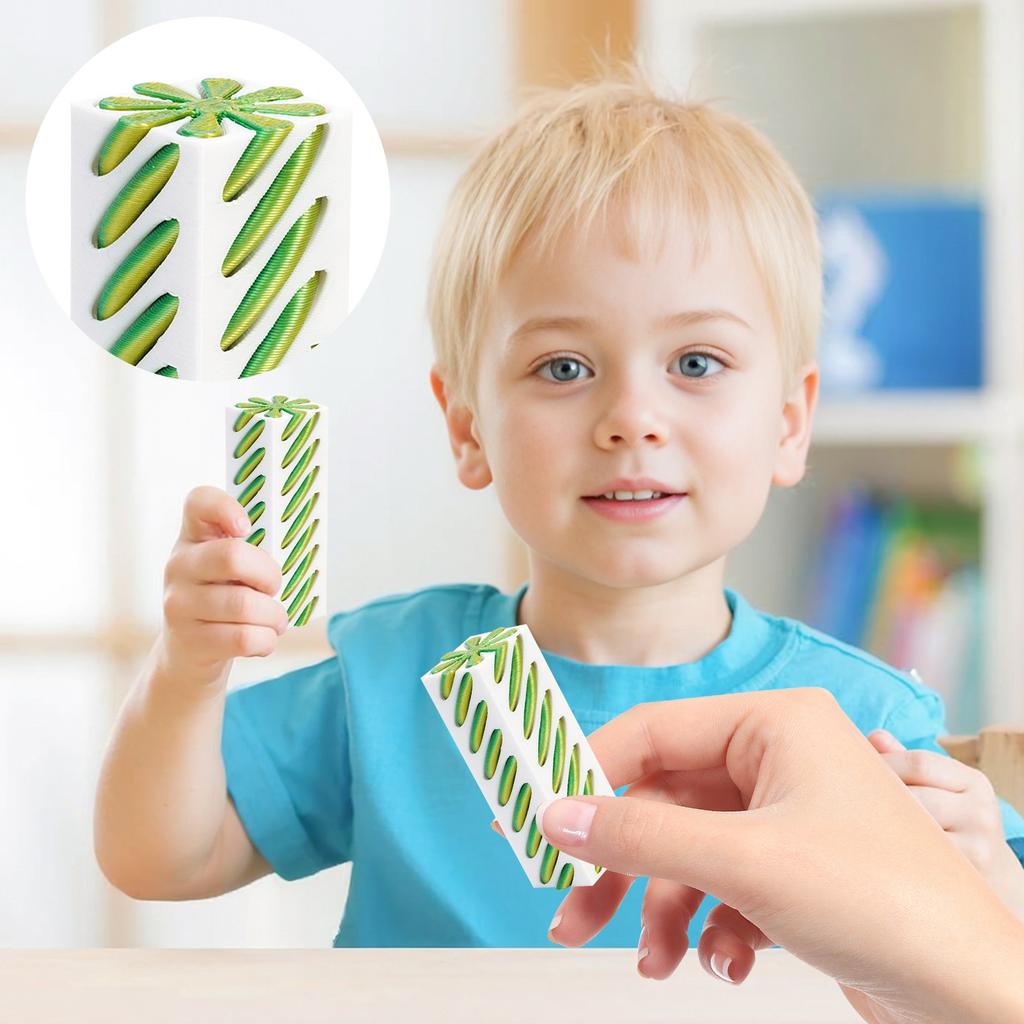 3D Printed Square Column Rotating Push-push Ornaments Educational Toys