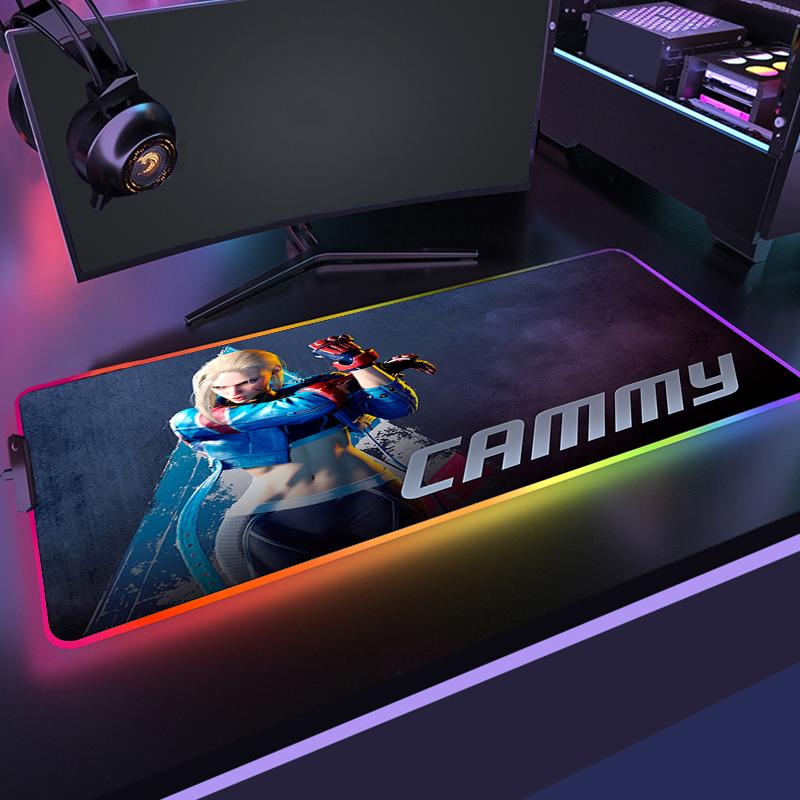 Rgb Xxl Mouse Pad Large Gamer Mousepad Anime Street Fighter Deskmat Gaming Pc Setup Accessories Desk Mat Computer Table Mausepad