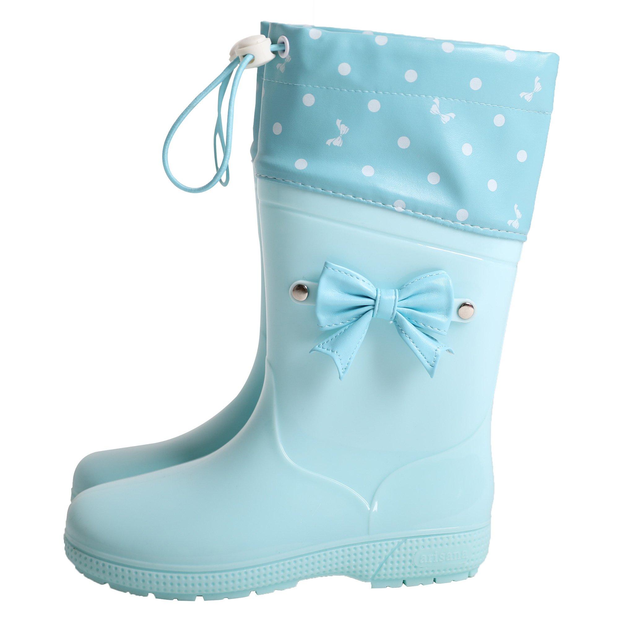 

Arisana Hooded Rain Boots for Size 22cm Girls, Mint, мятный