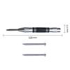 Automatic Center Punch With 2 Pcs Spare Punch Black Silver Dot Punch Spring Loaded Tool Adjustable Woodworking