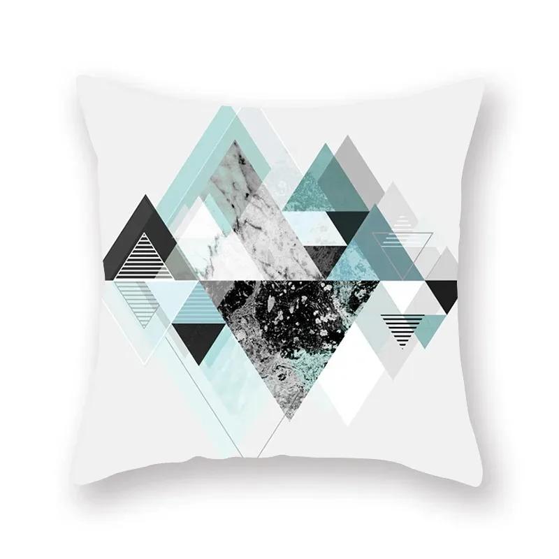 Copricuscino Divano Soggiorno Auto Lusso Decorazione Casa Copricuscino Astratto Geometrico Blu Copricuscino da Lancio