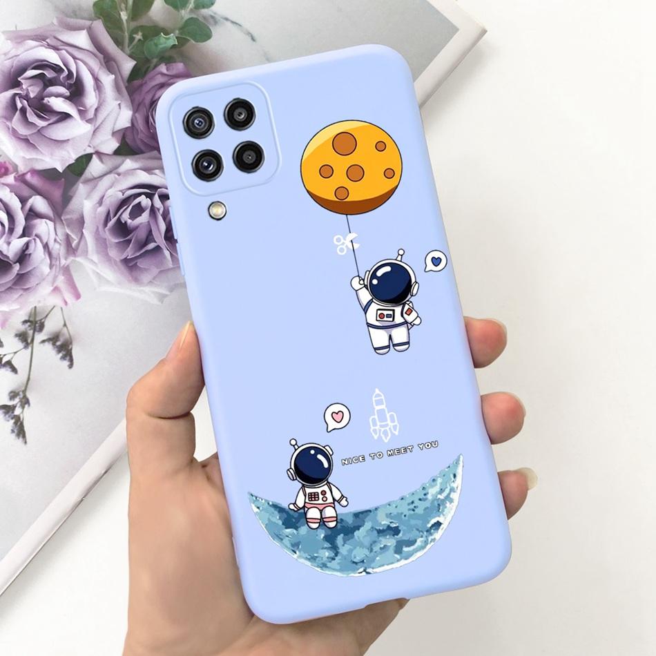 Custodia per Telefono Samsung Galaxy M22 Samsung M22 F22 SM-M225F E225F Gatto Carino Cartone Animato Colore Caramella Silicone Morbido Copertura Posteriore
