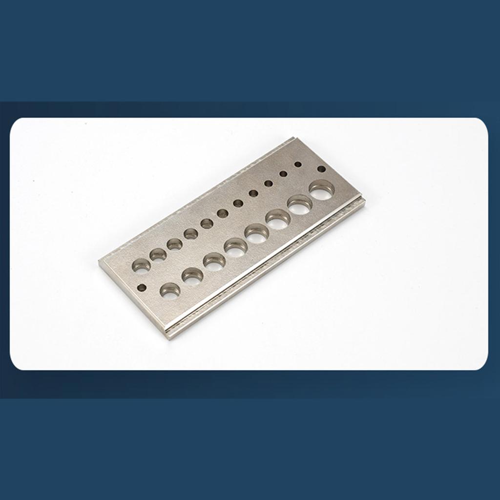 Steel Dowel Plate 19 Holes Dowel Maker Steel Plate with Holes from 1/8 Inch To 5/8 Inch for Woodworking Hardwoods