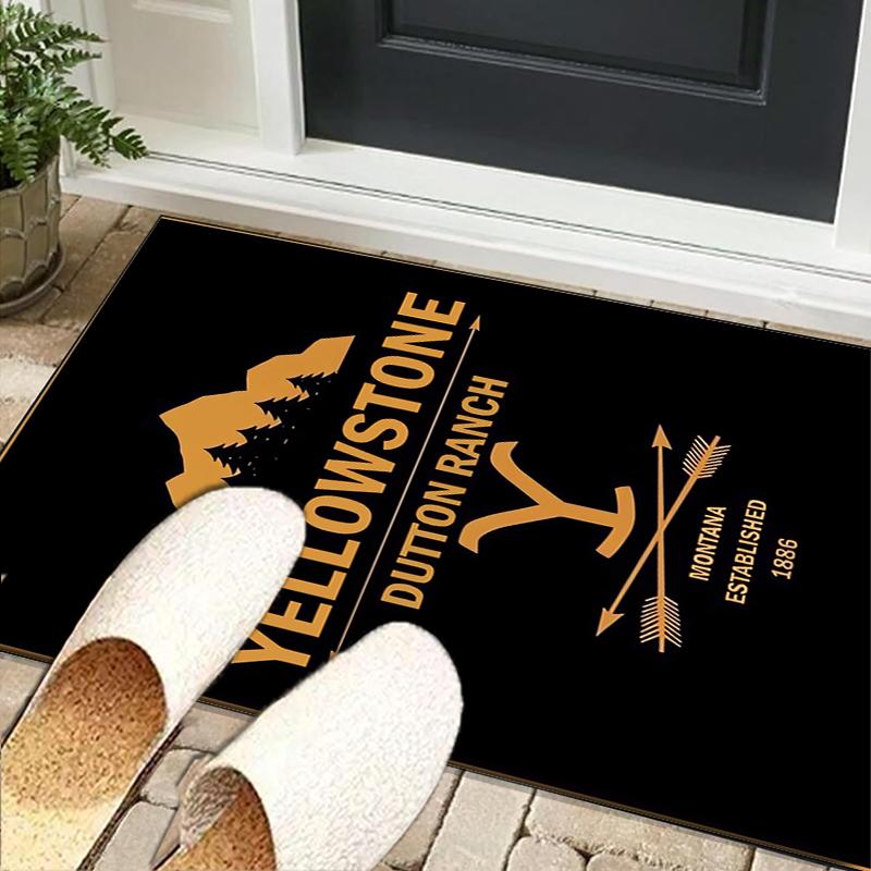Western Adventure Romance Office Rug Chair Mat, Game Carpet, Suitable for Front Door, Bedroom, Living Room, Desk, Holiday Gift