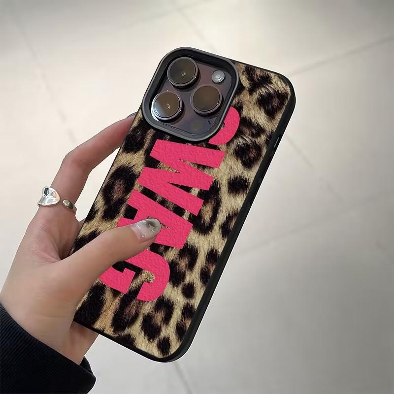 Leopard Lichee leather pattern Phone Case For Redmi A5 A3 A1 14C 13 12 12C 10 9 9A 9T 9C 8  K60 Ultra Shockproof Cover Pink SWAG