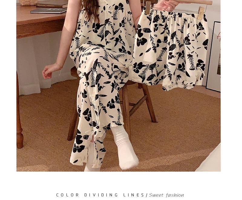 Summer Three-Piece Suit: Thin Woven Cotton with Chest Pad - Includes Suspenders, Shorts, and Trousers for Indoor and Outdoor Wear