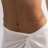Sexy Aesthetic Sparkling Rhinestone Belly Waist Chain for Women Summer Bikini Tassels Body Jewelry Beach Festival Accessories