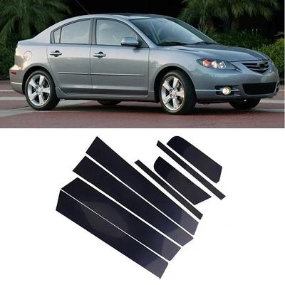 Araba Ayağı Mesajları Parlak Piyano Siyah Dekorasyon Mazda 3 Axela 2006-2010 2011 2012 2014-2023 Pencere Kalıplama Kapak Çıkartmalar