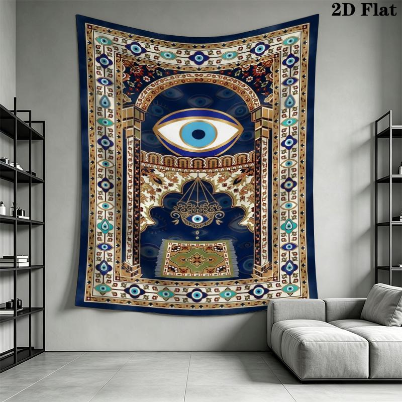 Böser Blick Wandteppich Ästhetisches Wandbehang Gedruckter Stoffdecke Dekorative Wandteppiche für Schlafzimmer Wohnzimmer Heimdekoration