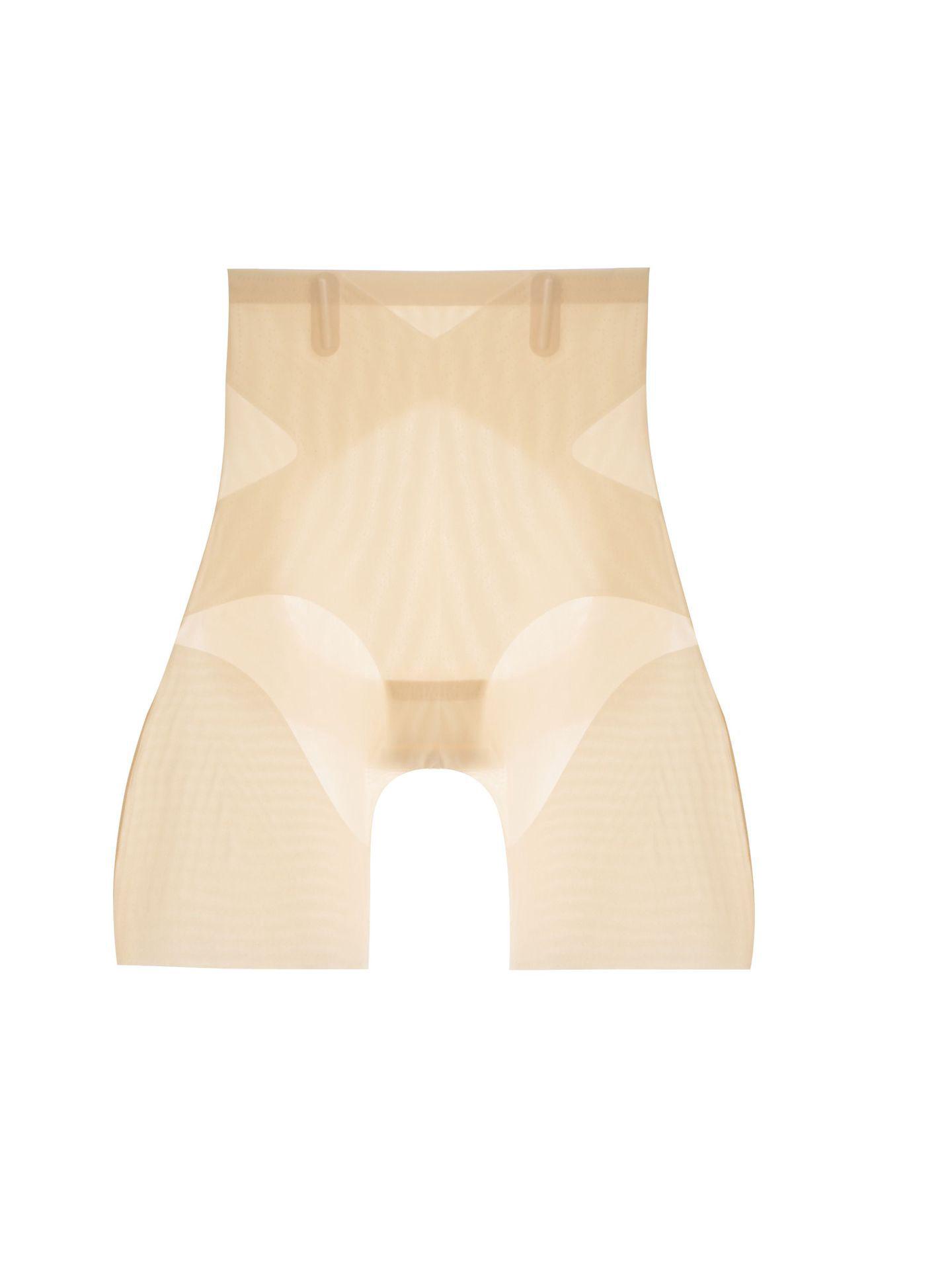 

High-Waisted Ice Silk Body Shaping Pants for Postpartum Tummy Control and Hip Lifting XL (120-135 jin) бежевый